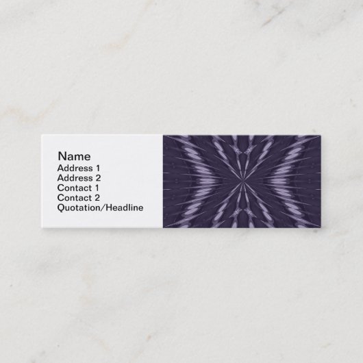 Lila Fantasy Business Card Templates Mini Visitenkarte (Vorderseite)