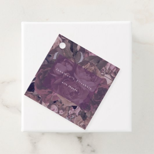 Lila Fantasy Floral Rose Geschenkanhänger (Beispiel)