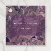 Lila Fantasy Floral Rose Geschenkanhänger (Vorderseite)