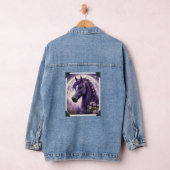 Lila Fantasy-Mond-Pferd, Jeansjacke (Hangar)