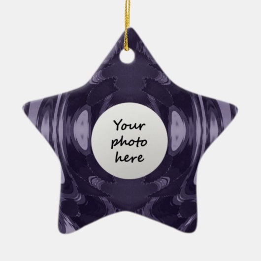 Lila Fantasy-Ornament Keramikornament (Vorne)