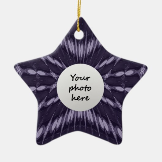 Lila Fantasy-Ornamente Keramik Ornament (Vorne)