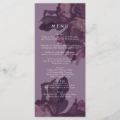 Lila Fantasy Wedding Menu Menükarte (Vorderseite)