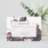 Lila Fantasy Wedding Reception Card Begleitkarte (Stehend Vorderseite)