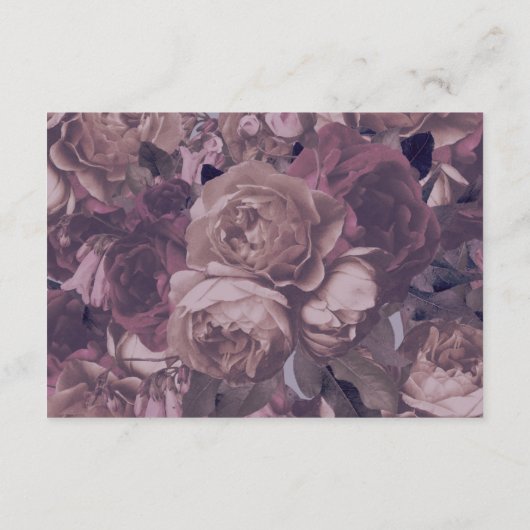 Lila Fantasy Wedding Reception Card Begleitkarte (Rückseite)