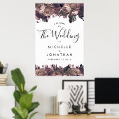 Lila Fantasy Wedding Willkommensschild Poster (Heimbüro)