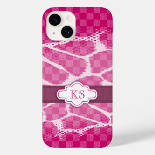 Lila Farbbandmonogramm Case-Mate iPhone Hülle
