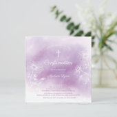 Lila Farbbestätigung Einladung (Stehend Vorderseite)