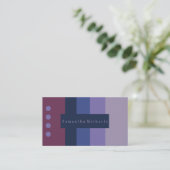 Lila Farbblockkarten Visitenkarte (Stehend Vorderseite)