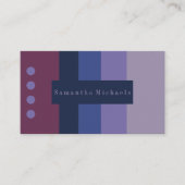 Lila Farbblockkarten Visitenkarte (Vorderseite)