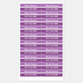 Lila Farbblockklemme - Medium Rechteck Etiketten (Blatt)