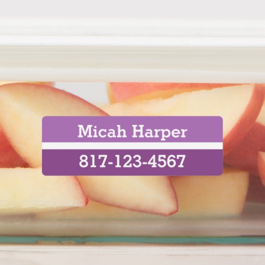 Lila Farbblockklemme - Medium Rechteck Etiketten (Befestigt)