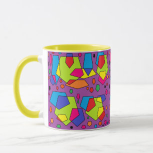Lila Farbdesign fett gemusterte Tasse