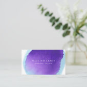 Lila Farbe Beruflich Moderner QR-Code Visitenkarte (Stehend Vorderseite)