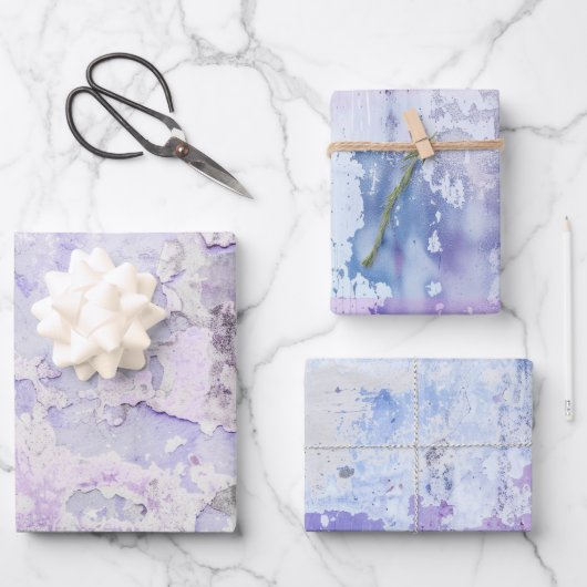 Lila Farbe Geschenkpapier Set (Vorderseite)