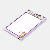 Lila Farbe mit Pfoten niedliche Kätzchen 4" x 6" Post-it Klebezettel (angewinkelt)