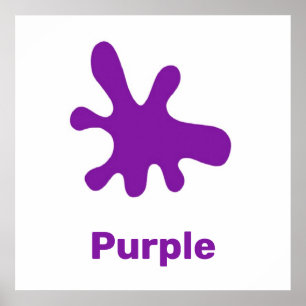 Lila Farbe mit Wortposter Poster