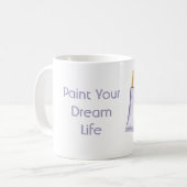 Lila Farbe Traum Leben Kaffeetasse (Vorderseite Links)