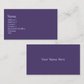 lila Farbe Visitenkarte (Vorne/Hinten)