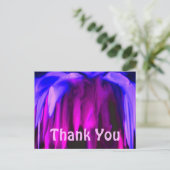 Lila Farben Abstrakte Kunst Danke Postcard Postkarte (Stehend Vorderseite)