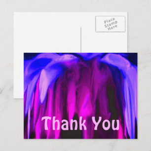Lila Farben Abstrakte Kunst Danke Postcard Postkarte