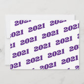 Lila Farben der Weißen Schule Foto Abschluss Einladung (Rückseite)