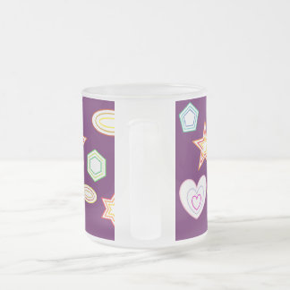 Lila-Farben-Formen-Tasse Mattglastasse