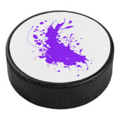 Lila Farben-Spritzer-Hockey-Kobold Eishockey Puck (3/4)