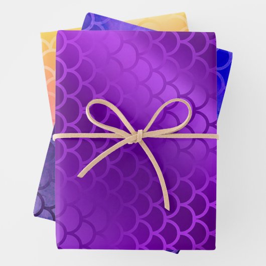 Lila Farben und Farbverlauf Geschenkpapier Set (Beispiel)