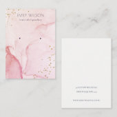 Lila Farbengeflecht mit rosa Ohrenbildschirm Visitenkarte (Vorne/Hinten)