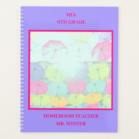 Lila Farbenpracht Planer (Vorderseite)