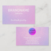 Lila Farbfarbenfrohe Textur Ohrringe - Logo Visitenkarte (Vorne/Hinten)