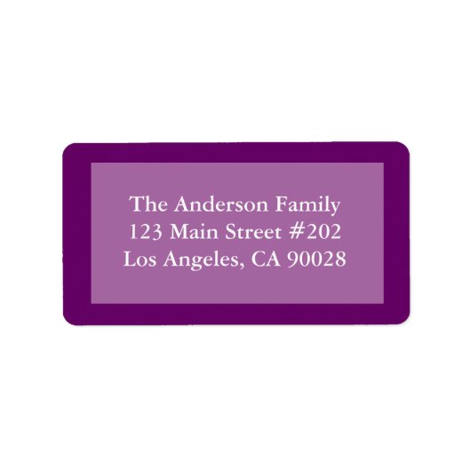 lila Farbgrenze Adressaufkleber (Vorne)