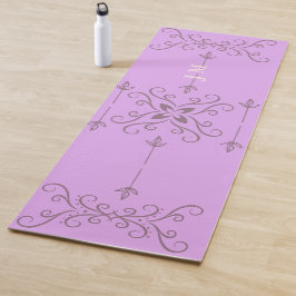 Lila Farbig Gestellter Yoga Mat Yogamatte