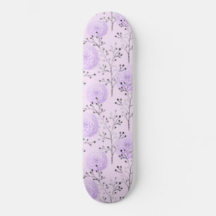 Lila Farbige Blume Botanisch Blumig Skateboard