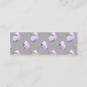 Lila farbige Blume Botanischer Ostereis Mini Visitenkarte (Rückseite)