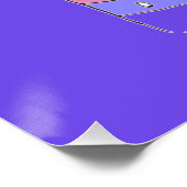 Lila, farbige Blume in einem Tasse-Poster Poster (Ecke)