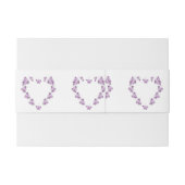 Lila farbige Butterflies-Hochzeit Einladungsbanderole (Rückseitenbeispiel)