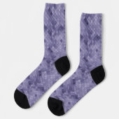 Lila-farbige Diagonal Socken (Linkes Detail)