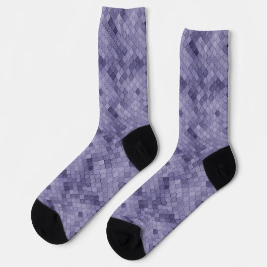 Lila-farbige Diagonal Socken (Linkes Detail)