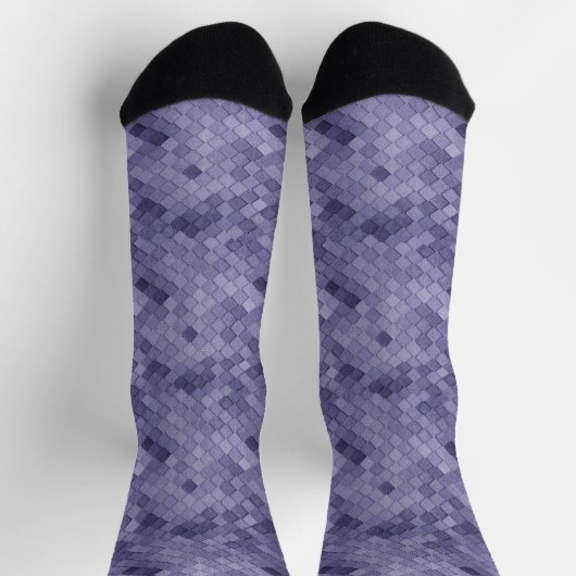 Lila-farbige Diagonal Socken (Oben)
