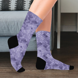 Lila-farbige Diagonal Socken