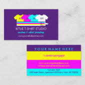Lila, farbige Shirts Paint Brush Visitenkarte (Vorne/Hinten)