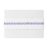 Lila farbige Wisteria Heart Design Wedding Einladungsbanderole (Rückseitenbeispiel)