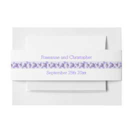 Lila farbige Wisteria Heart Design Wedding Einladungsbanderole