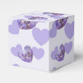 Lila farbige Wisteria Heart Design Wedding Geschenkschachtel (Vorderseite)