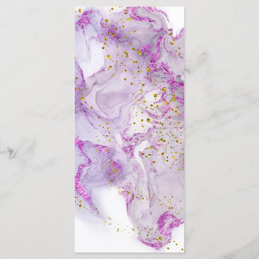 lila Farbmenü Menükarte (Rückseite)