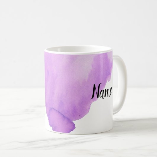 Lila Farbmuster Kaffeetasse (VorderseiteRechts)