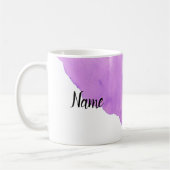Lila Farbmuster Kaffeetasse (Links)