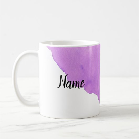 Lila Farbmuster Kaffeetasse (Links)